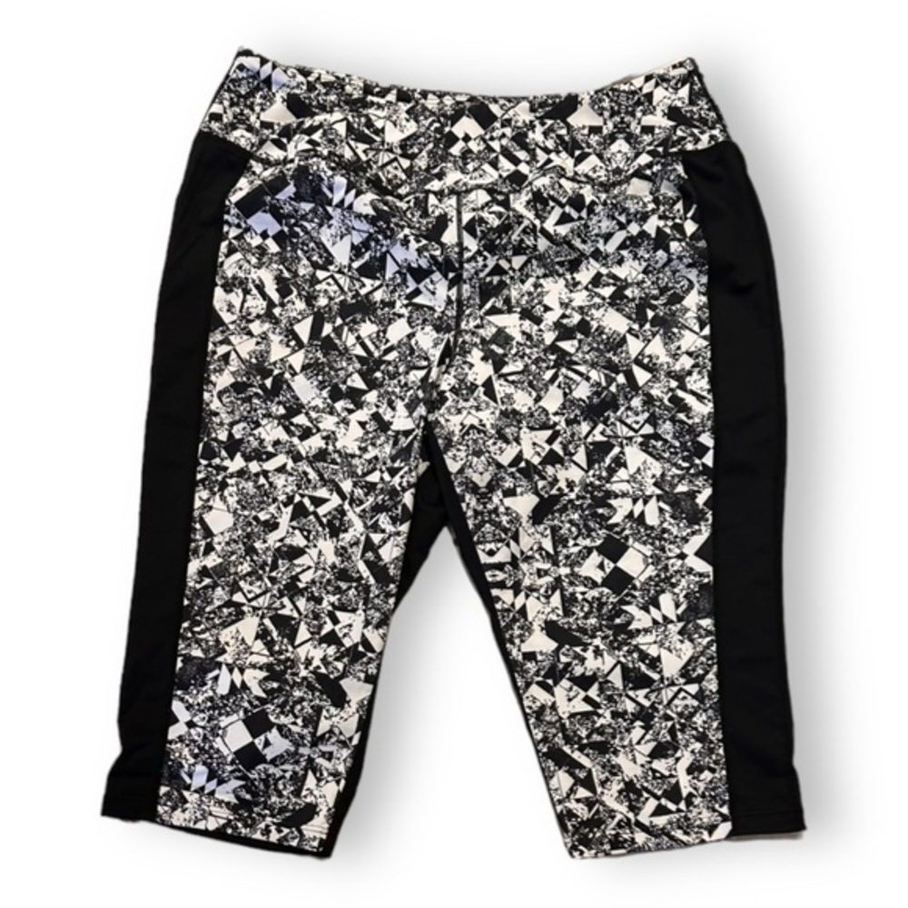 Women’s 2X Claire France Actives Patterned Capri Yoga Pants Leggings